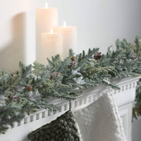 FROSTED PINE PINECONE GARLAND