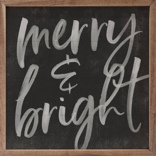 Merry And Bright Chalk Black: 8 x 8 x 1.5