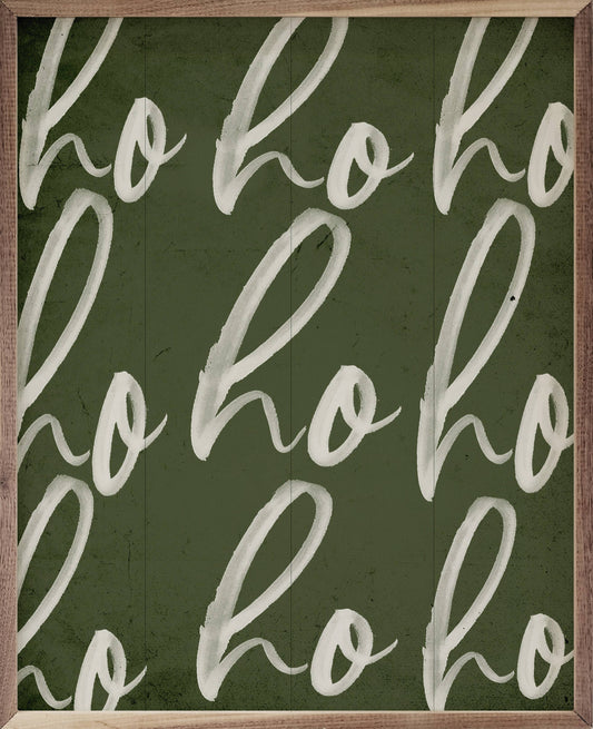 Ho Ho Ho Repeat Green: 8 x 10 x 1.5