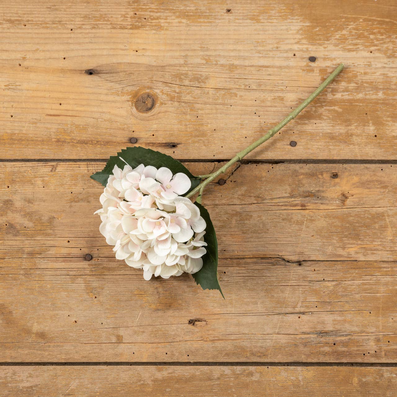 14" CREAM & PINK HYDRANGEA PICK