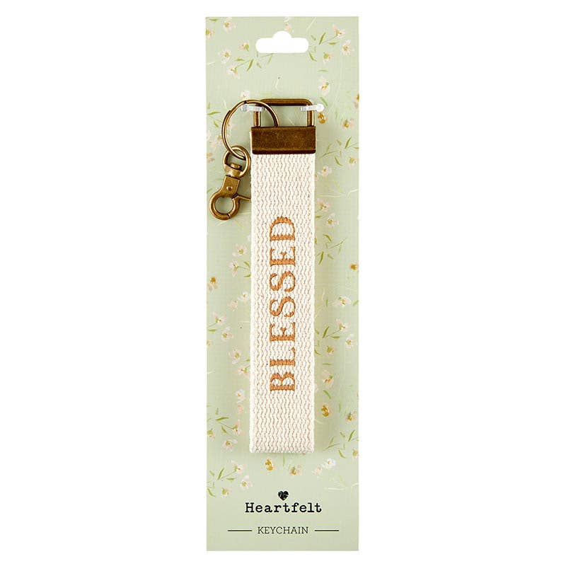 Faithworks by Creative Brands - Canvas Keychain - Blessed