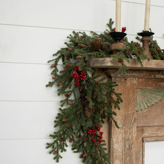 PINE, PINECONES & BERRIES GARLAND