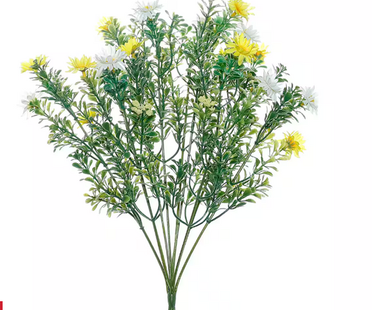 various white and or yellow floral picks