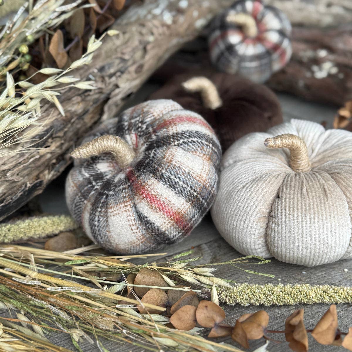 Medium Sienna Plaid Pumpkin