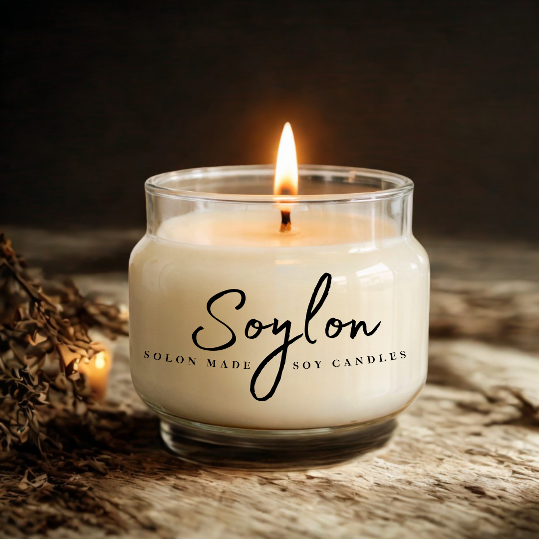 Soylon 2 Wick Candle Black Teakwood