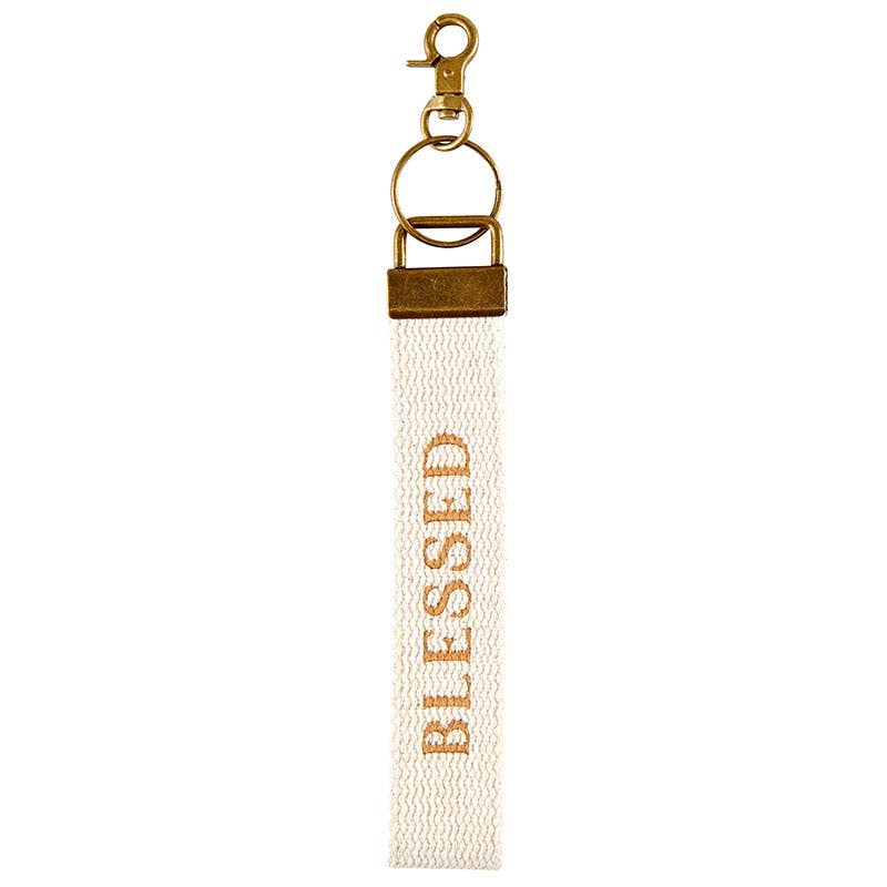 Faithworks by Creative Brands - Canvas Keychain - Blessed