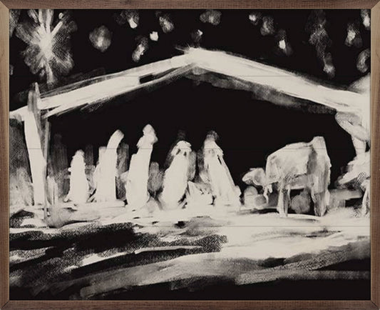 Moody Christmas 1 Nativity By Emily Wood: 10 x 8 x 1.5