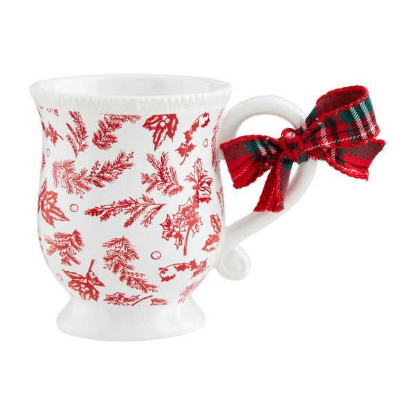 XMAS HOLLY PRINT MUG