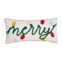 MERRY MINI XMAS BEADED PILLOW