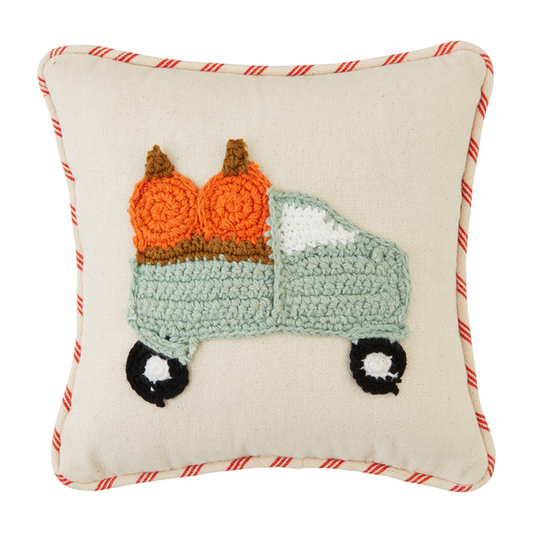 TRUCK TGIVING CROCHET PILLOW