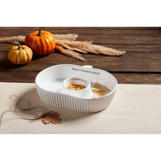 Pumpkin Thanksgiving Chip & Dip Bowl