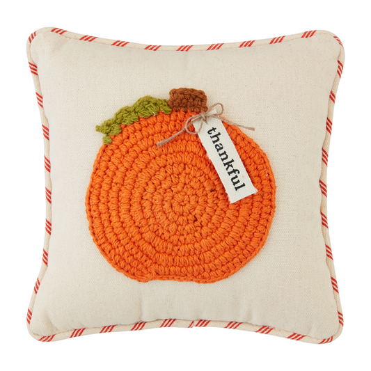 PUMPKIN TGIVING CROCHET PILLOW