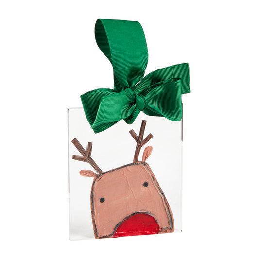 REINDEER ACRYLIC XMAS ORNAMENT