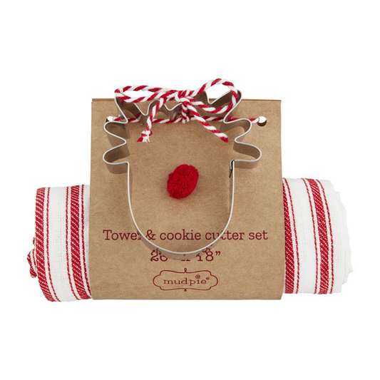 Stripe Towel & Cookie Cutter Set