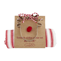 Stripe Towel & Cookie Cutter Set