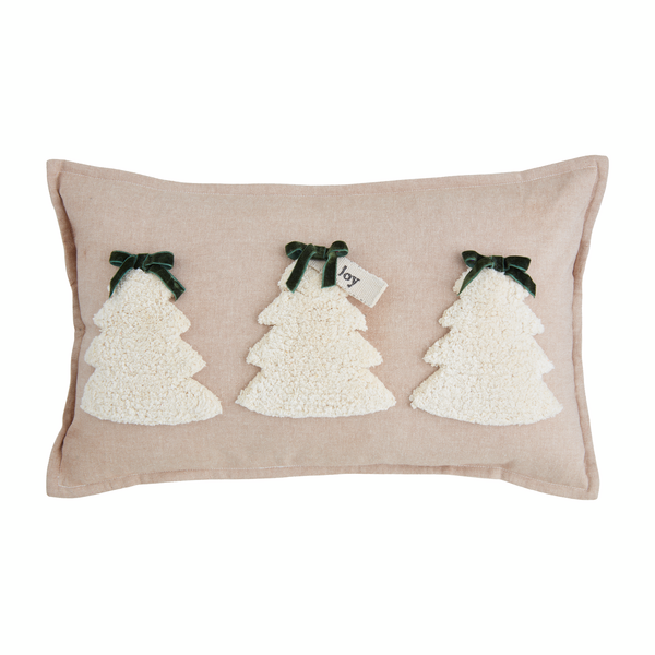 White Tree Tufted Pillow