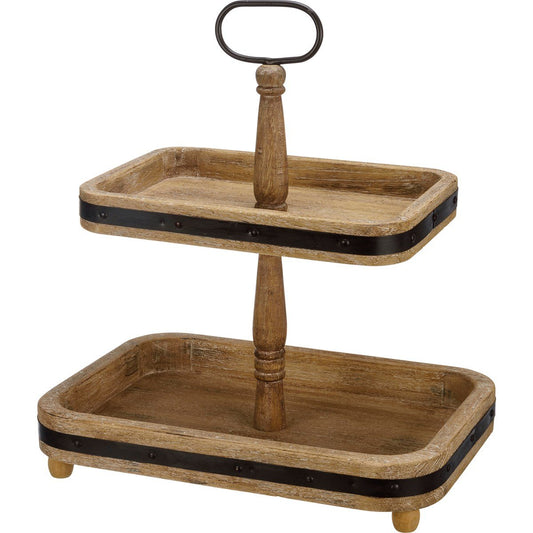 Tray - Two Tiered Rectangle
