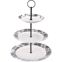 Tray - Three Tier Plaid