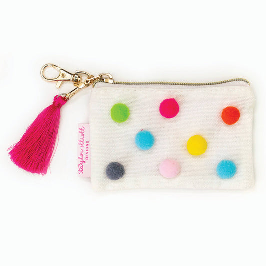 Taylor Elliott Designs - SALE Mini Pom Pom Card Holder Keychain