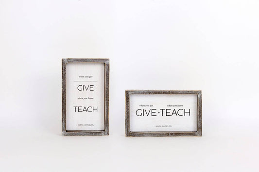 Give & Teach Sign