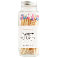 Safety Matches - Multicolor Rainbow Tip - 60 Count, 3.75"