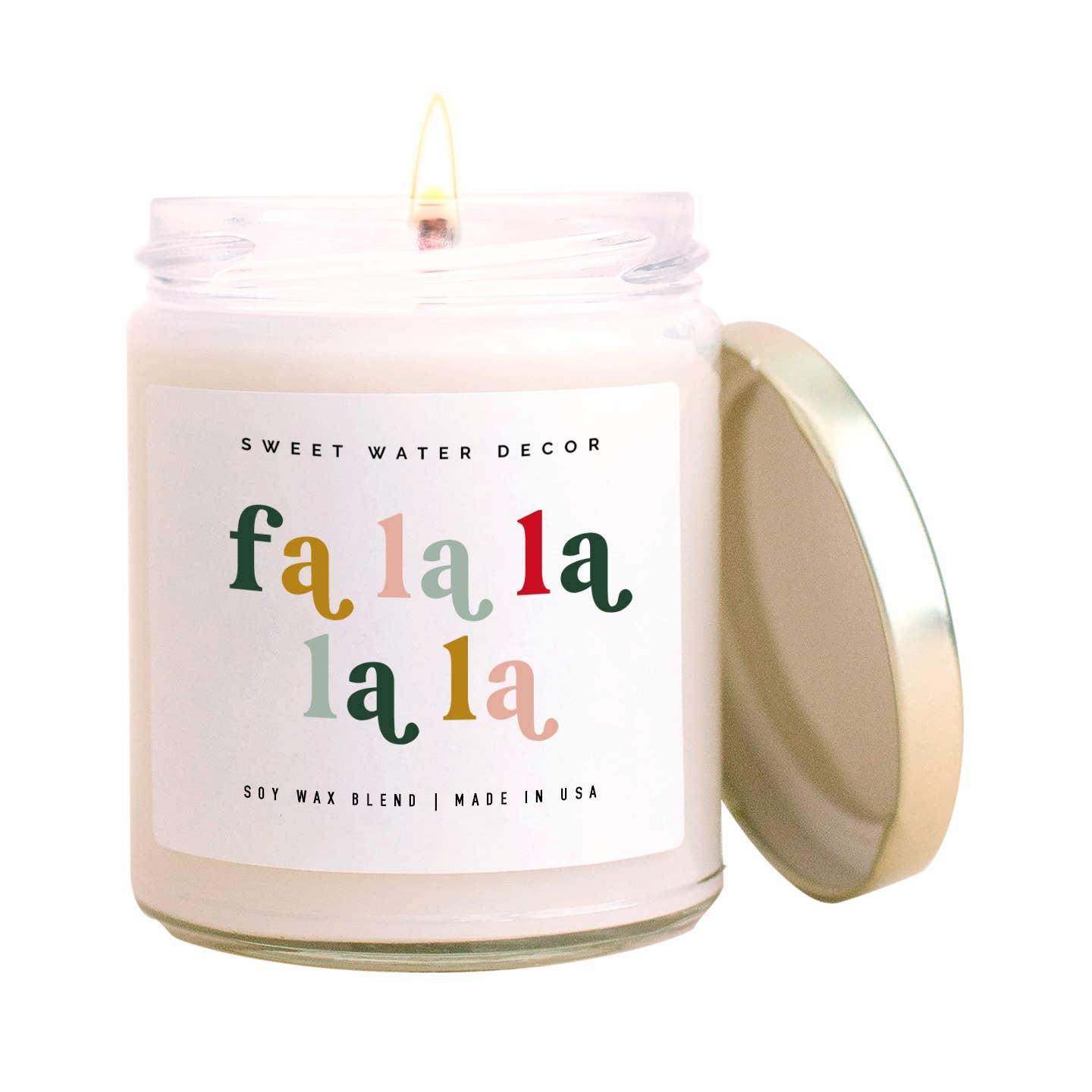 Fa La La La Soy Candle - Clear Jar - 9 oz