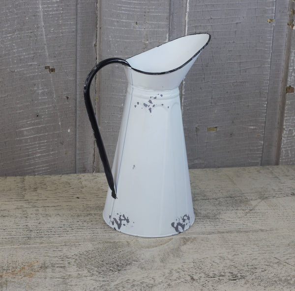 Wholesale Home Decor - White Milkhouse Pitcher 12in H
