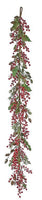 Snow Cranberry Garland, 5", Red/White